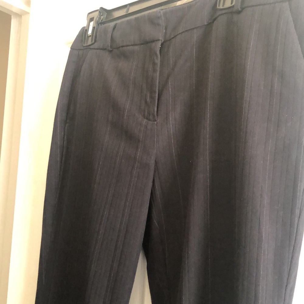 Women’s New York and Company Black Pants with White Stripes - Picture 2 of 4